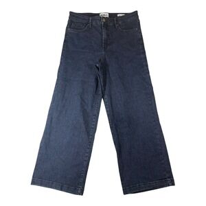 William Rast Womens Wide Leg‎ Crop Jeans Dark Wash Size 8 29 Waist 31